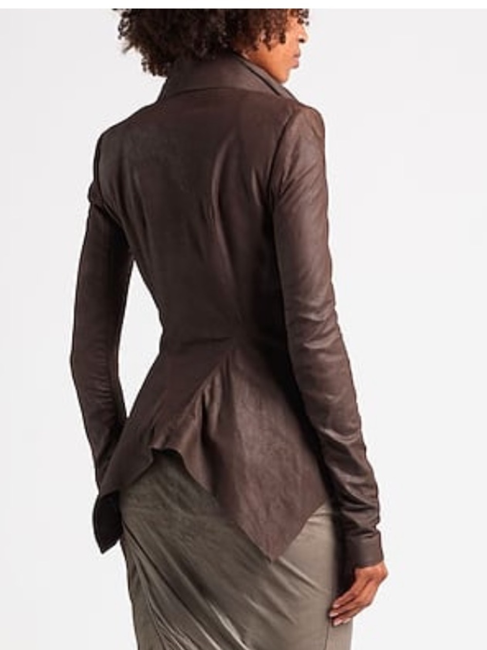 Rick Owens black leather jacket 4/6